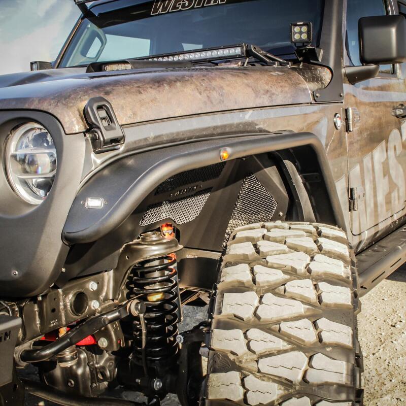 Westin 62-1025 Tube Fenders Front for 2018-2026 Jeep Wrangler JL/Gladiator Textured Black