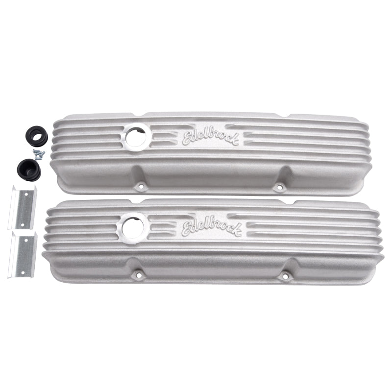 Edelbrock 41439 Valve Cover Classic Series Chevrolet 1959-1986 262-400 CI V8 with Breather Holes