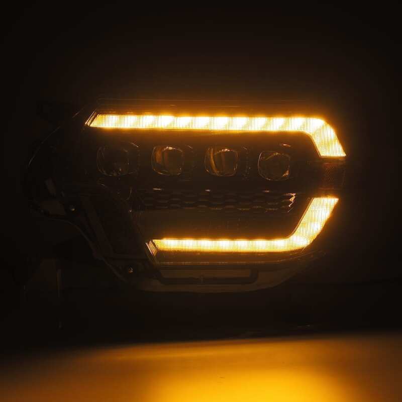 AlphaRex 880752 12-15 Toyota Tacoma NOVA LED Projector Headlights Plank Alpha Black w/Activation Light/Sequential Signal/DRL