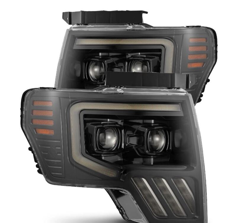 AlphaRex 880483 09-14 Ford F-150 PRO-Series Projector Headlights Black w/Activation Light Sequential Signal Switchback DRL
