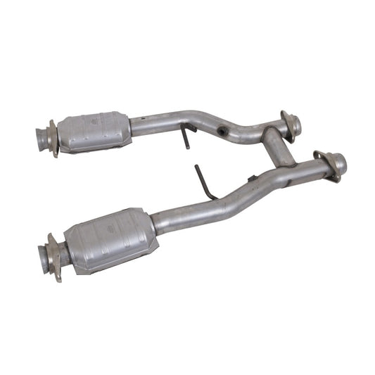 BBK Performance 1538 Short Mid H-Pipe with Catalytic Converters (2-1/2 in) for 1996-2004 Ford Mustang GT Cobra 4.6L