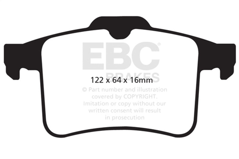 EBC 10-15 Jaguar XF 5.0 Supercharged (470) Redstuff Rear Brake Pads DP32059C
