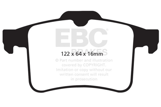 EBC 10-15 Jaguar XF 5.0 Supercharged (470) Yellowstuff Rear Brake Pads DP42059R