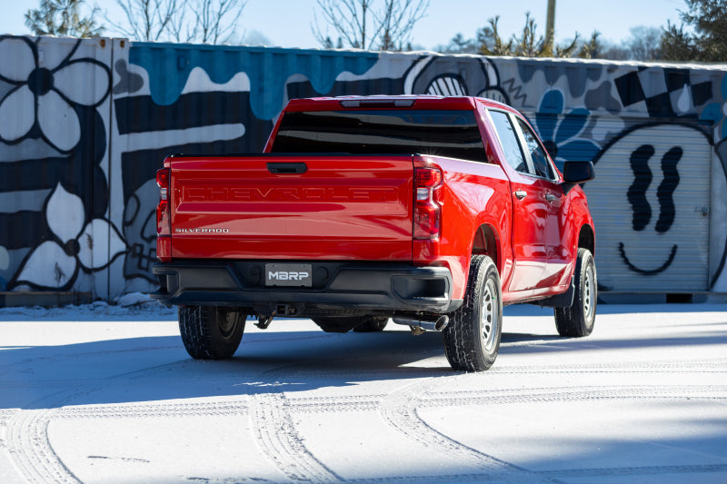 MBRP S5019AL 3-Inch Cat-Back Exhaust - Single Side Exit - 2019+ Silverado / Sierra 1500 2.7L