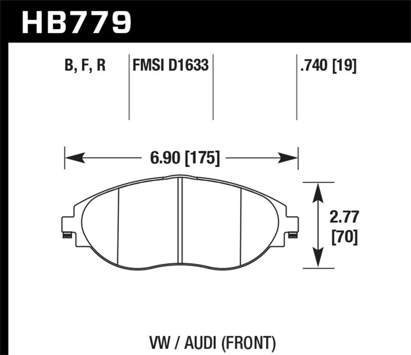Hawk Performance HB779Z.740 Performance Ceramic Street Brake Pads