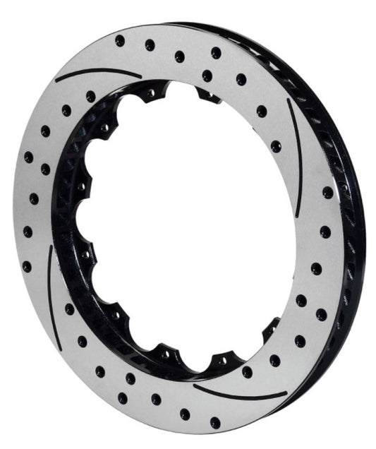 Wilwood Rotor-SV-SRP 72 Iron-LH-BLK-Drill 14.00 x 1.25 - 12 on 8.75in - #160-8397-BK