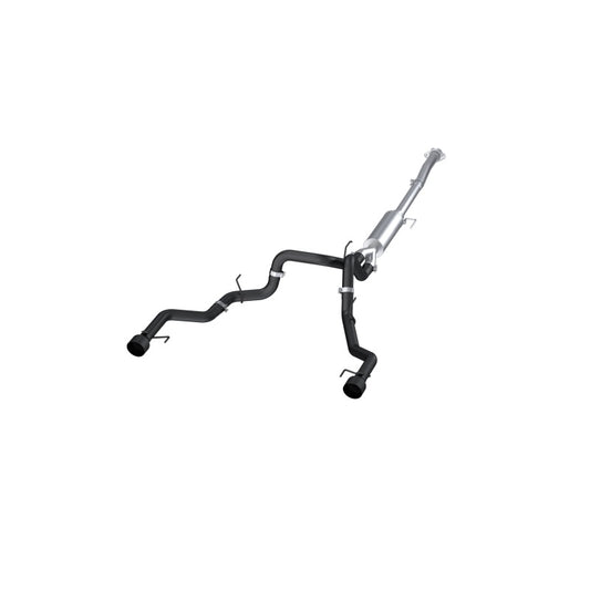 MBRP Ford F150 T304 5in OD Black Tip 3in Black Coated Cat Back Exhaust