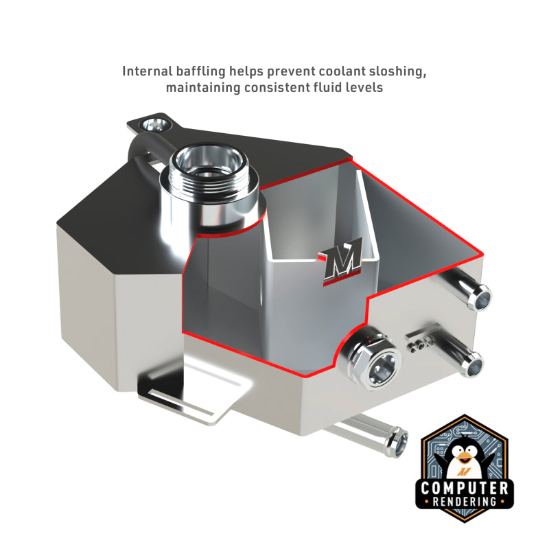 Mishimoto 2014+ Ford Fiesta ST Aluminum Coolant Expansion Tank - Black - #MMRT-FIST-14EBK