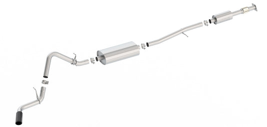 Borla 140800BC S-Type Cat-Back 19-20 Chevrolet Silverado Side Exit Exhaust - Black Chrome Tip - #140800BC