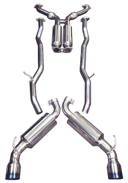 Injen 03-08 350Z Dual 60mm SS Cat-Back Exhaust w/ Built In Resonated X-Pipe - #SES1987TT