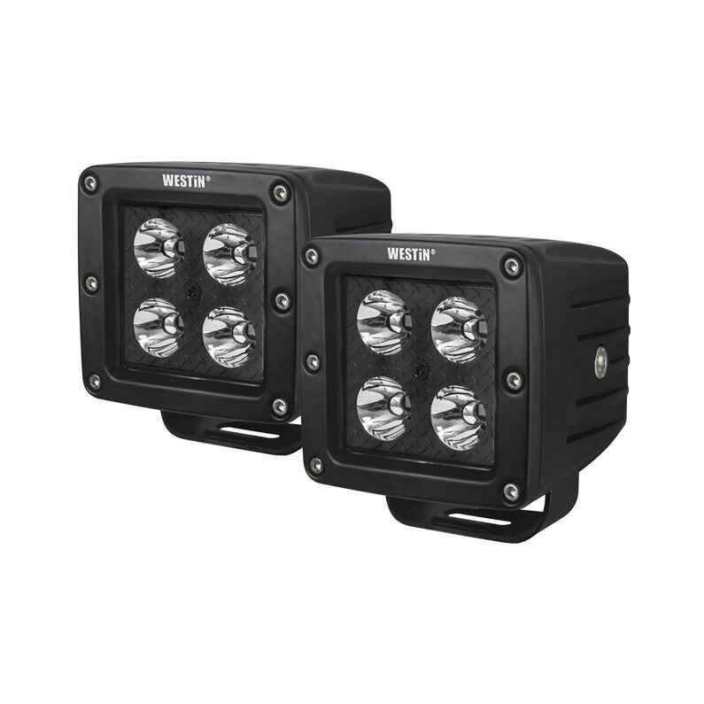 Westin 09-12205A-PR LED Auxiliary Light 3.2in x 3.0in Spot with 5W Cree Black