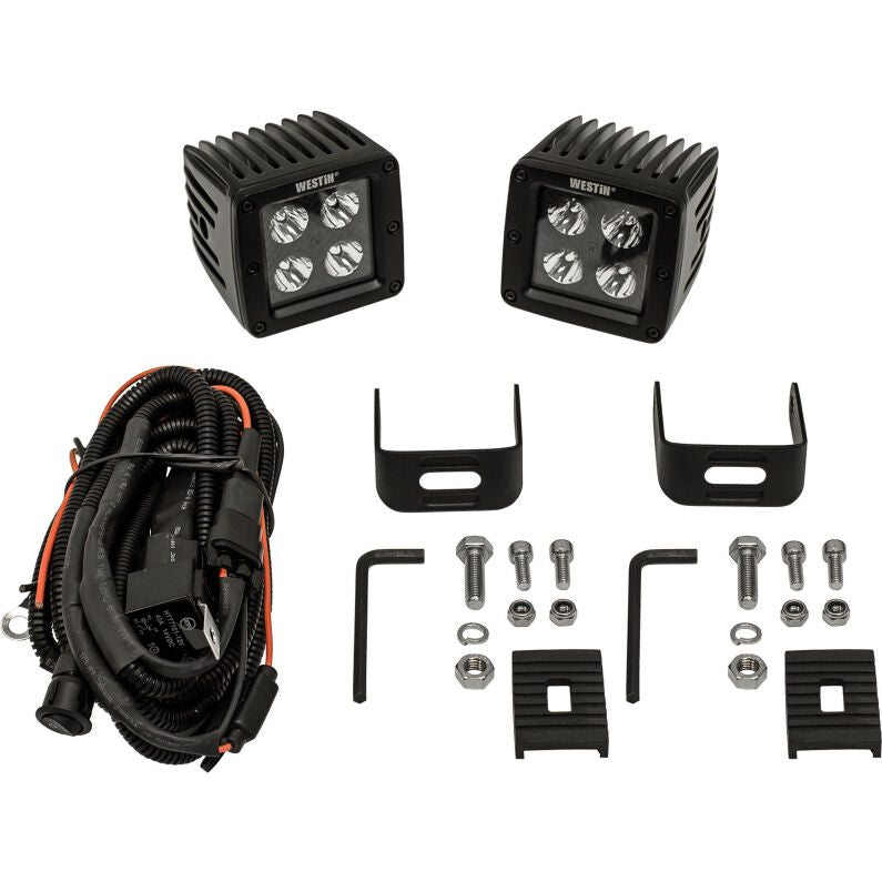 Westin 09-12205A-PR LED Auxiliary Light 3.2in x 3.0in Spot with 5W Cree Black