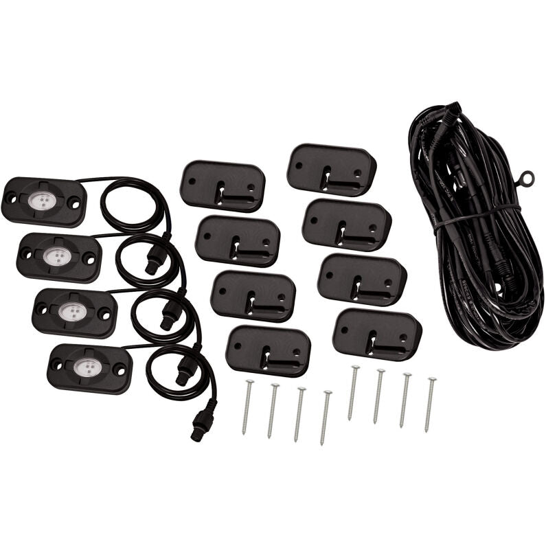 Westin 09-80015 LED Rock Light Kit for 2007-2026 Jeep Wrangler JK / JL Black