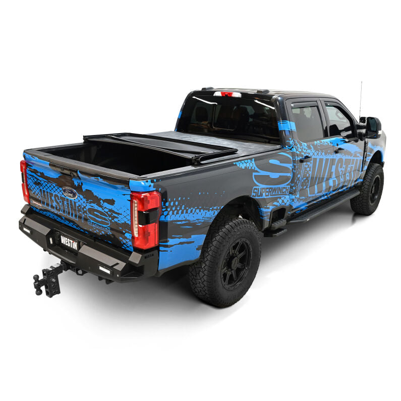 Westin 19-21005 Soft Tri-Fold Tonneau Cover for 2017-2026 F-250/350 Super Duty Black