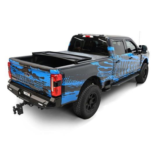 Westin 19-21005 Soft Tri-Fold Tonneau Cover for 2017-2026 F-250/350 Super Duty Black