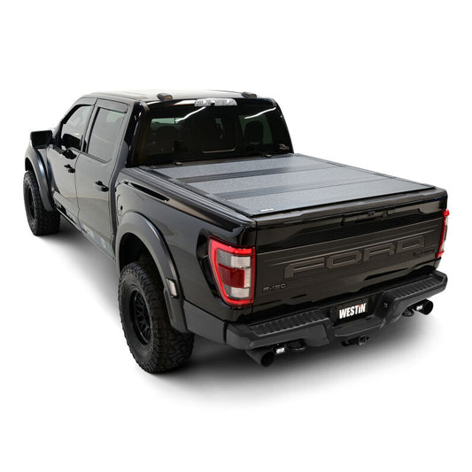 Westin 19-46355 Hard Tri-Fold Tonneau Cover for 2015-2026 Ford F-150 5ft. 7in. Bed Black