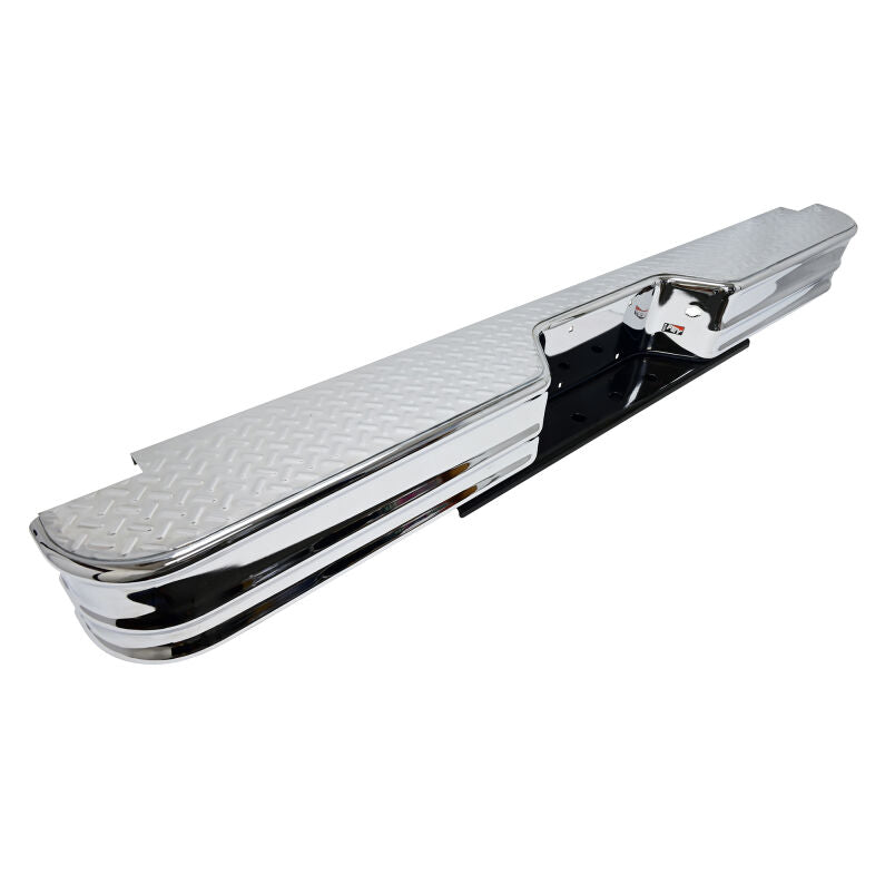 Westin 21000 Fey Diamondstep Universal Bumper for 1967-1997 Chevrolet/Dodge/Ford Chrome