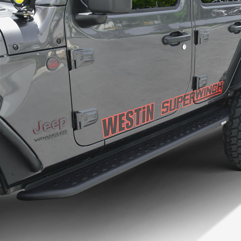 Westin 28-34065 Outlaw Running Board for 2018-2025 Jeep Wrangler Unlimited 4-Door Textured Black