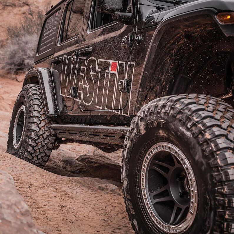 Westin 42-6025 Snyper Triple Tube Rock Rail Steps for 2018-2025 Jeep Wrangler JL Unlimited 4-Door
