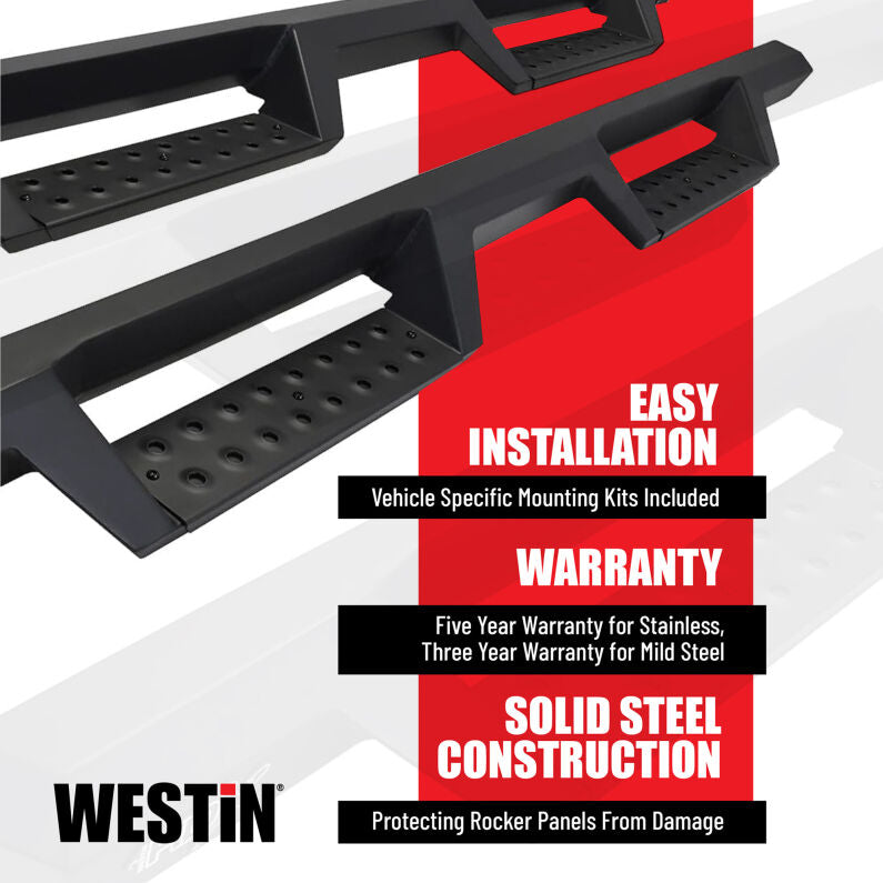 Westin 56-11955 HDX Drop Nerf Bars for 2001-2019 Chevrolet Silverado GMC Sierra Crew Cab