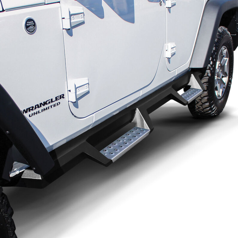 Westin 56-132952 HDX Stainless Drop Nerf Bars for 2007-2018 Jeep Wrangler JKU 4-Door. Textured Black