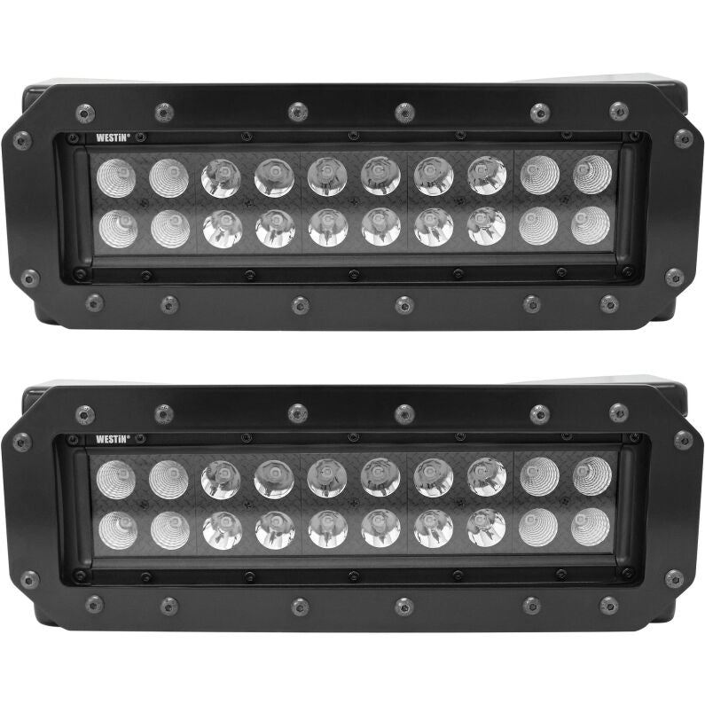 Westin 57-0035 HDX Flush Mount B-FORCE LED Light Kit (Set of 2) with wiring harness Black