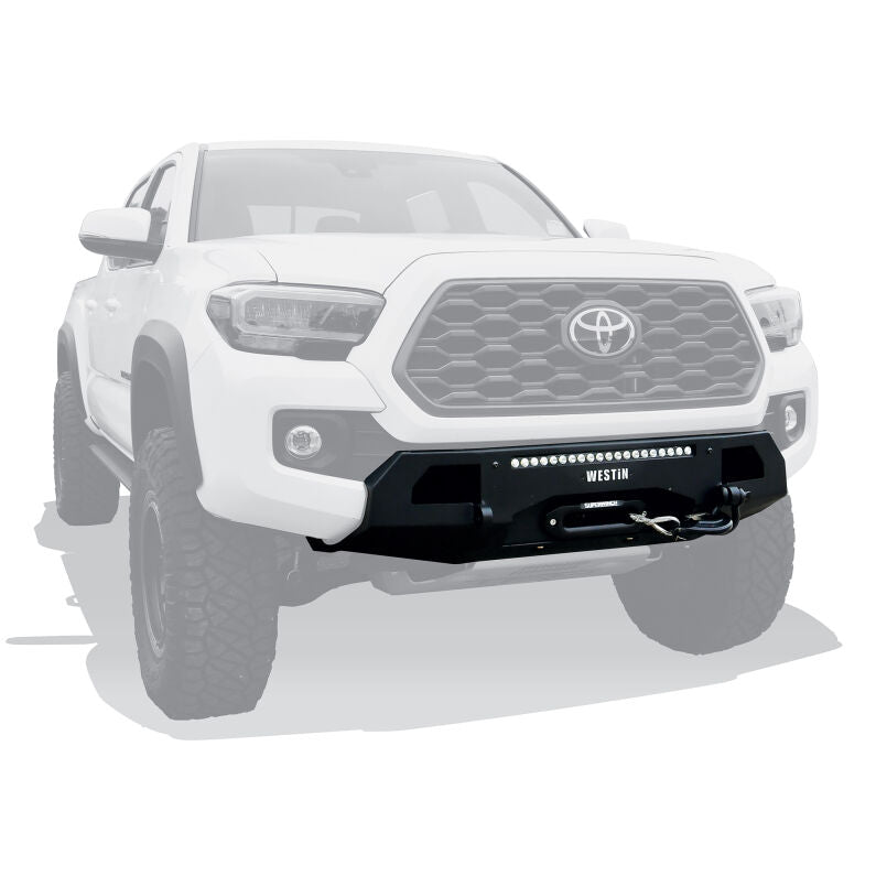Westin 58-311045 Pro-Series Mid Width Front Bumper for 2016-2023 Toyota Tacoma Textured Black