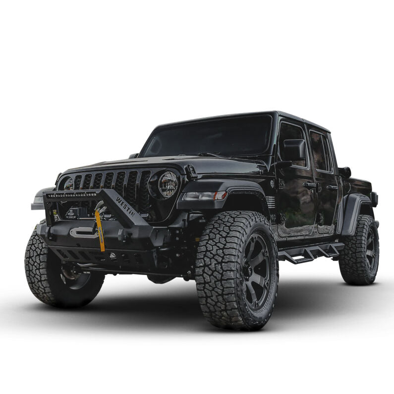 Westin 59-80085 WJ2 Stubby Front Bumper for 2018-2026 Jeep Wrangler JL Textured Black