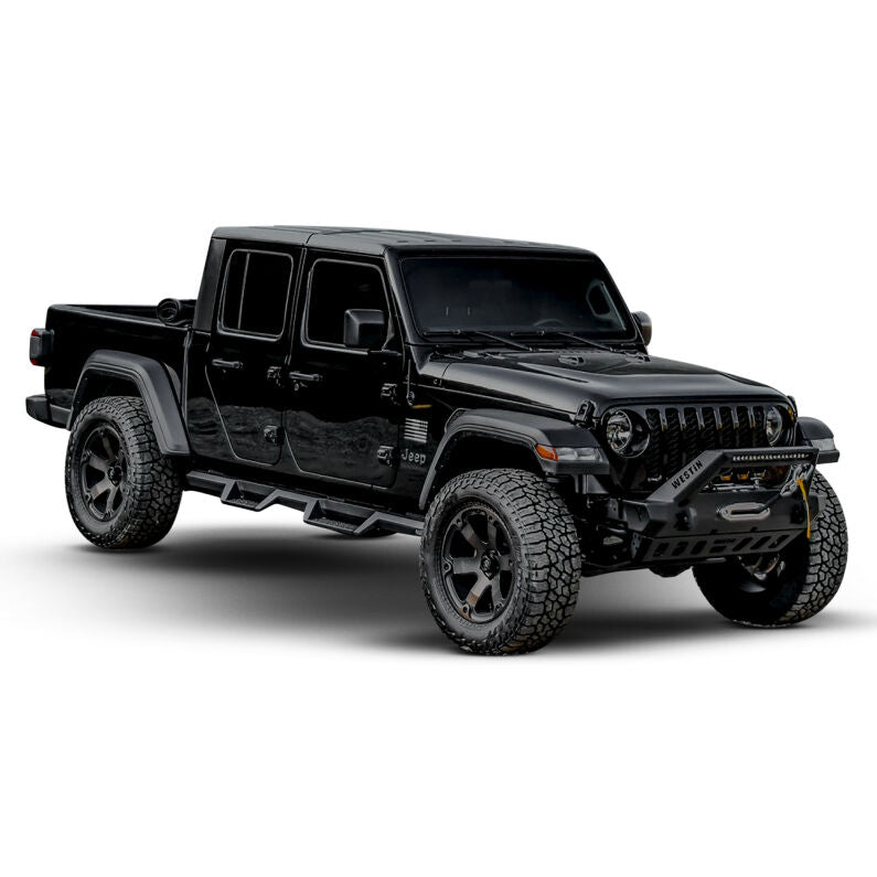 Westin 59-80085 WJ2 Stubby Front Bumper for 2018-2026 Jeep Wrangler JL Textured Black