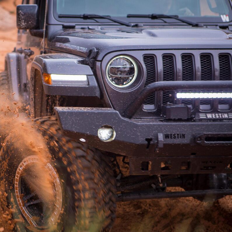 Westin 59-80115 WJ2 Full Width Front Bumper for 2018-2026 Wrangler JL Textured Black