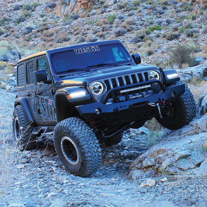 Westin 59-80115 WJ2 Full Width Front Bumper for 2018-2026 Wrangler JL Textured Black