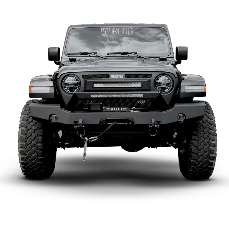 Westin 59-80125 WJ2 Full Width Front Bumper for 2018-2026 Jeep Wrangler Textured Black