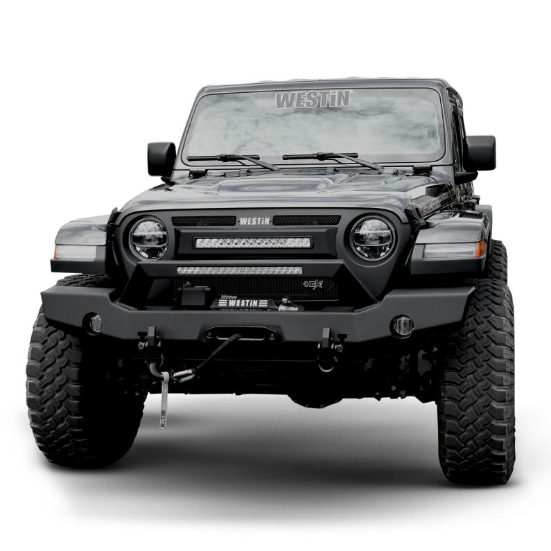 Westin 59-80125 WJ2 Full Width Front Bumper for 2018-2026 Jeep Wrangler Textured Black