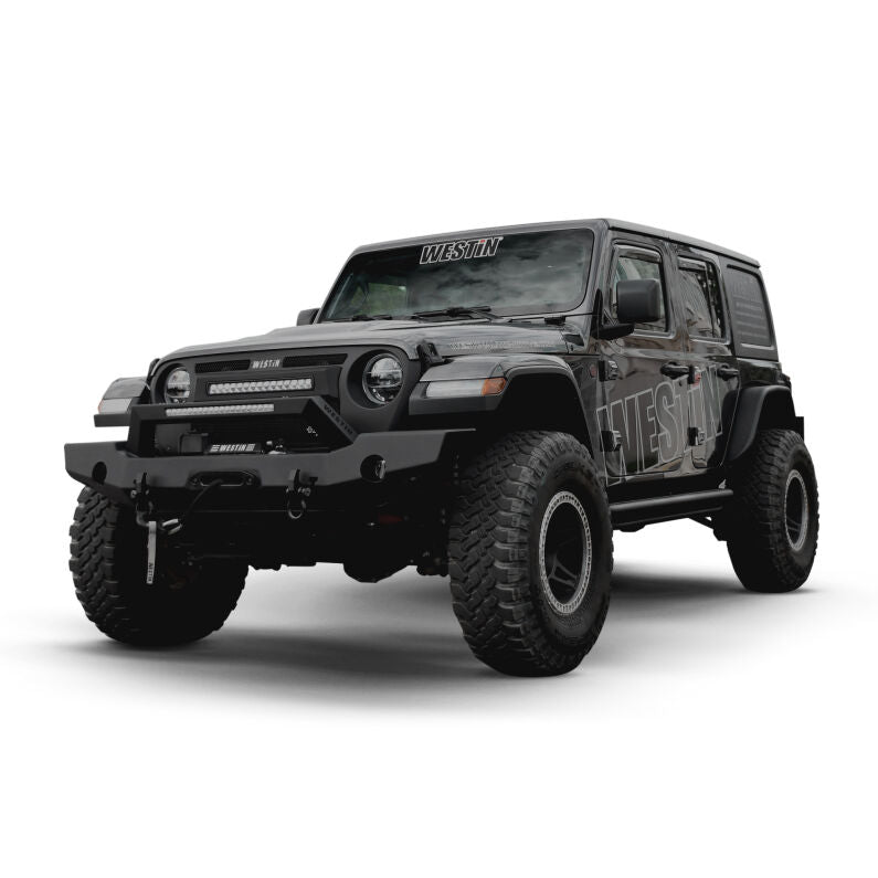 Westin 59-80125 WJ2 Full Width Front Bumper for 2018-2026 Jeep Wrangler Textured Black