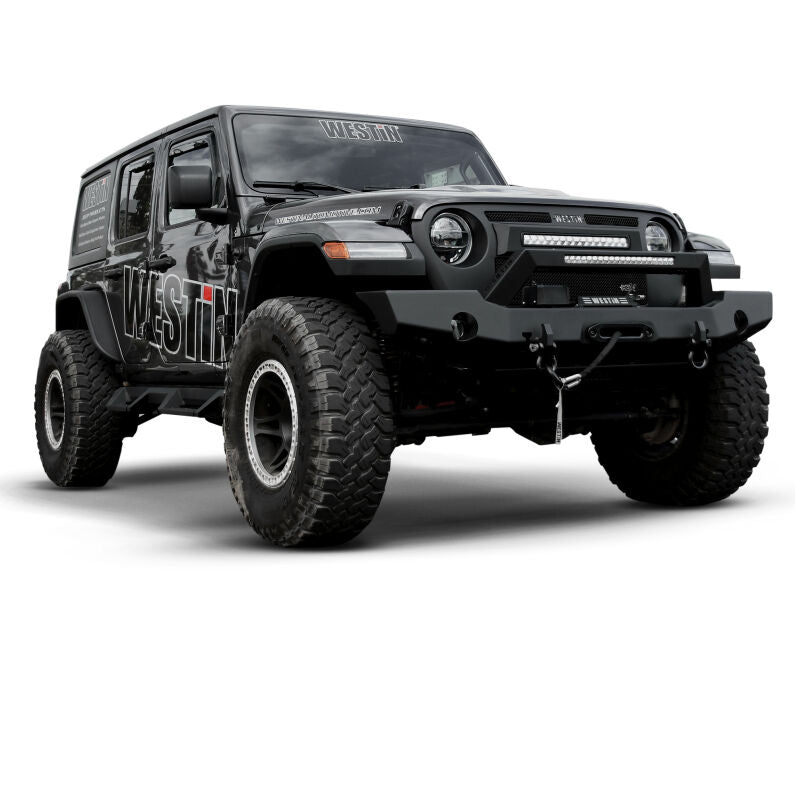 Westin 59-80125 WJ2 Full Width Front Bumper for 2018-2026 Jeep Wrangler Textured Black
