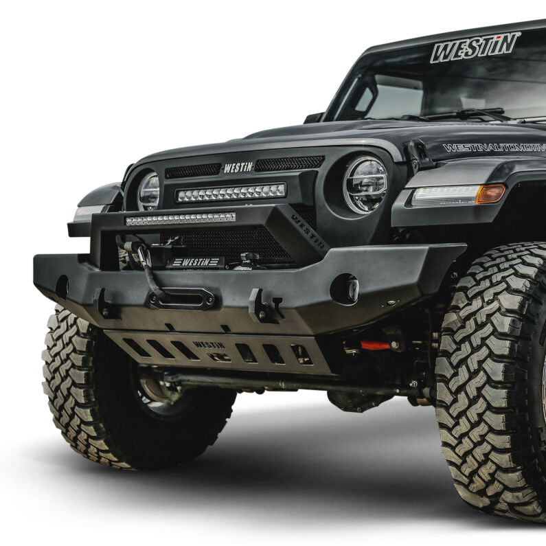 Westin 59-80125 WJ2 Full Width Front Bumper for 2018-2026 Jeep Wrangler Textured Black