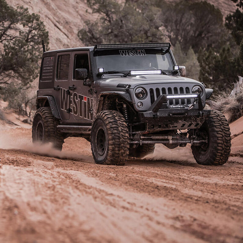 Westin 62-1005 Snyper Tube Fenders Front for 2007-2018 Jeep Wrangler Textured Black