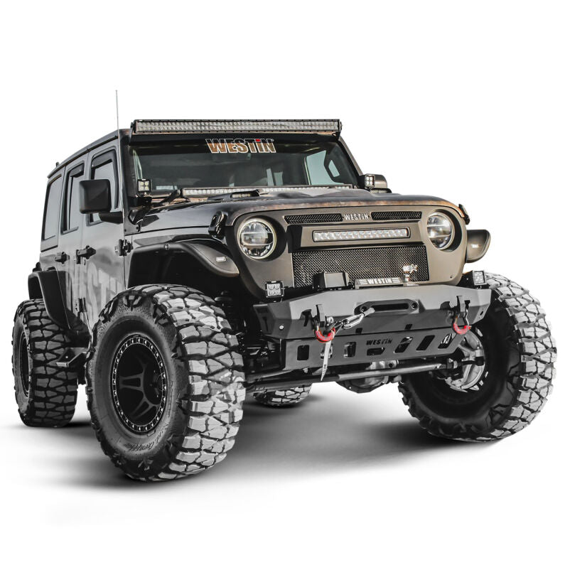 Westin 62-1025 Tube Fenders Front for 2018-2026 Jeep Wrangler JL/Gladiator Textured Black
