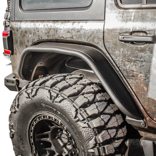Westin 62-1035 Snyper Tube Fenders Rear for 2018-2026 Jeep Wrangler Textured Black