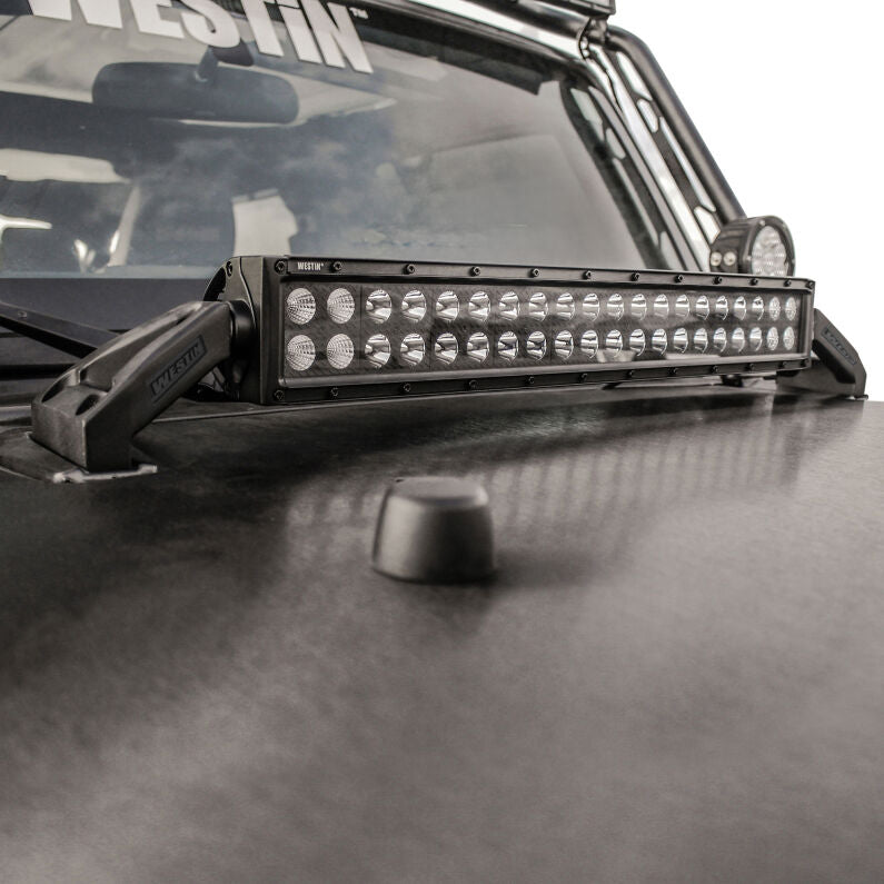 Westin 62-41015 Snyper LED Hood Mount for 2007-2018 Jeep Wrangler Textured Black