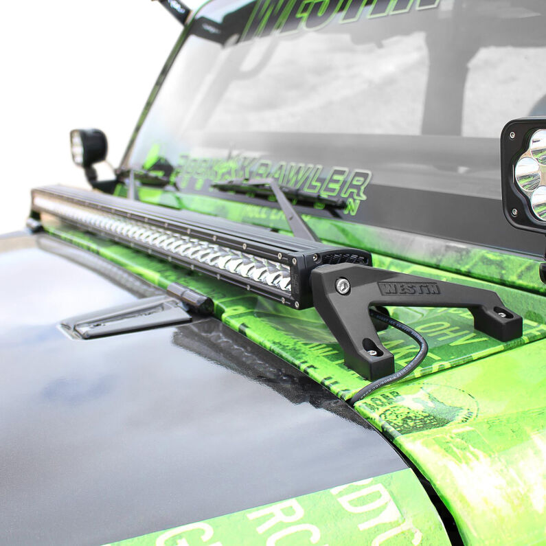 Westin 62-41025 Snyper LED Cowl Mount for 2007-2018 Jeep Wrangler Textured Black