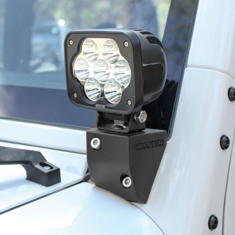 Westin 62-41045 Snyper Lower Pillar Mounts for 2007-2018 Jeep Wrangler Textured Black