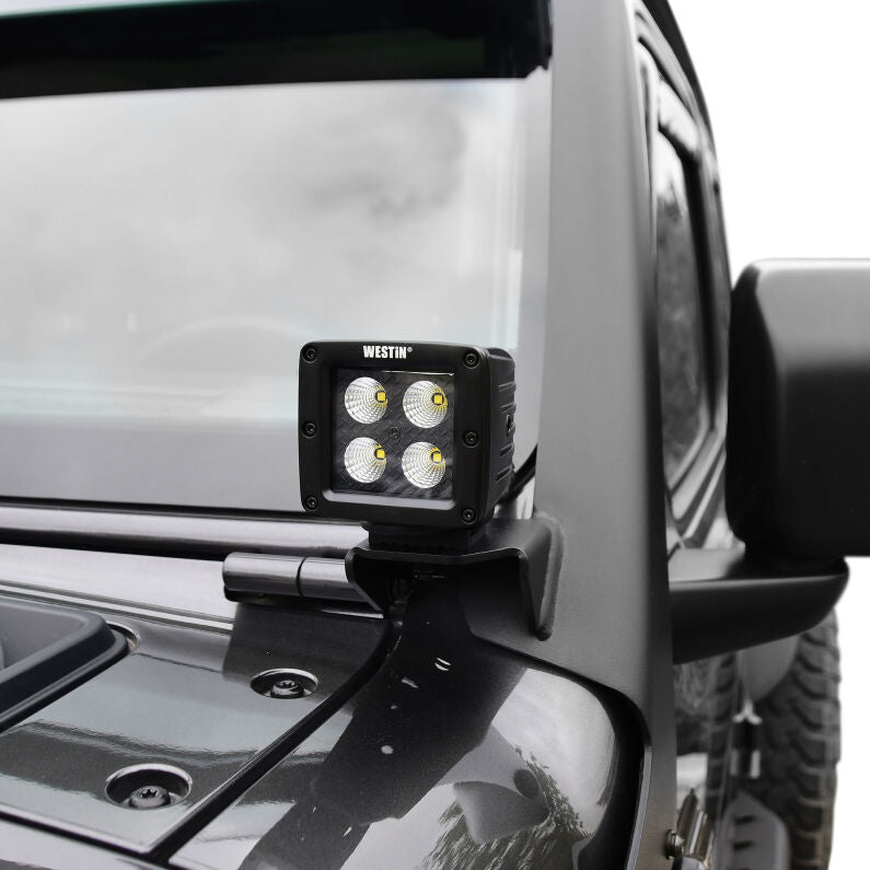 Westin 62-41085 Pillar LED Light Mount for 2018-2026 Jeep Wrangler Textured Black