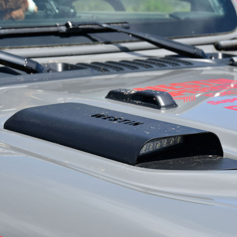Westin 62-41115 LED Hood Scoops for 2018-2026 Jeep Wrangler JL 2-Door Textured Black