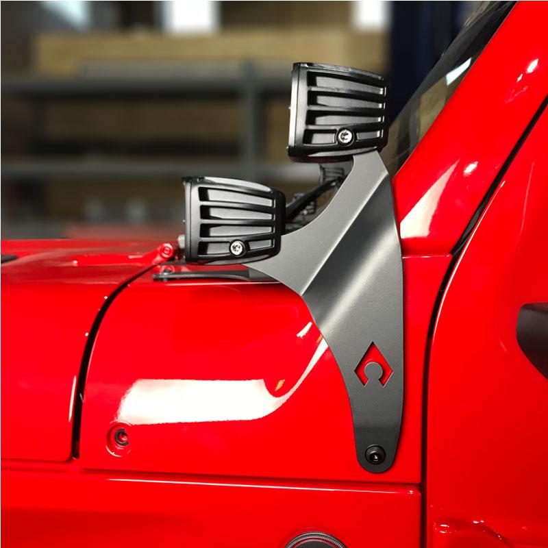 Artec Industries JL5603 A-Pillar Dual LED Cube Light Mount for 2018-2025 Jeep Wrangler JL / Gladiator JT