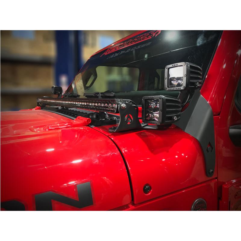 Artec Industries JL5603 A-Pillar Dual LED Cube Light Mount for 2018-2025 Jeep Wrangler JL / Gladiator JT