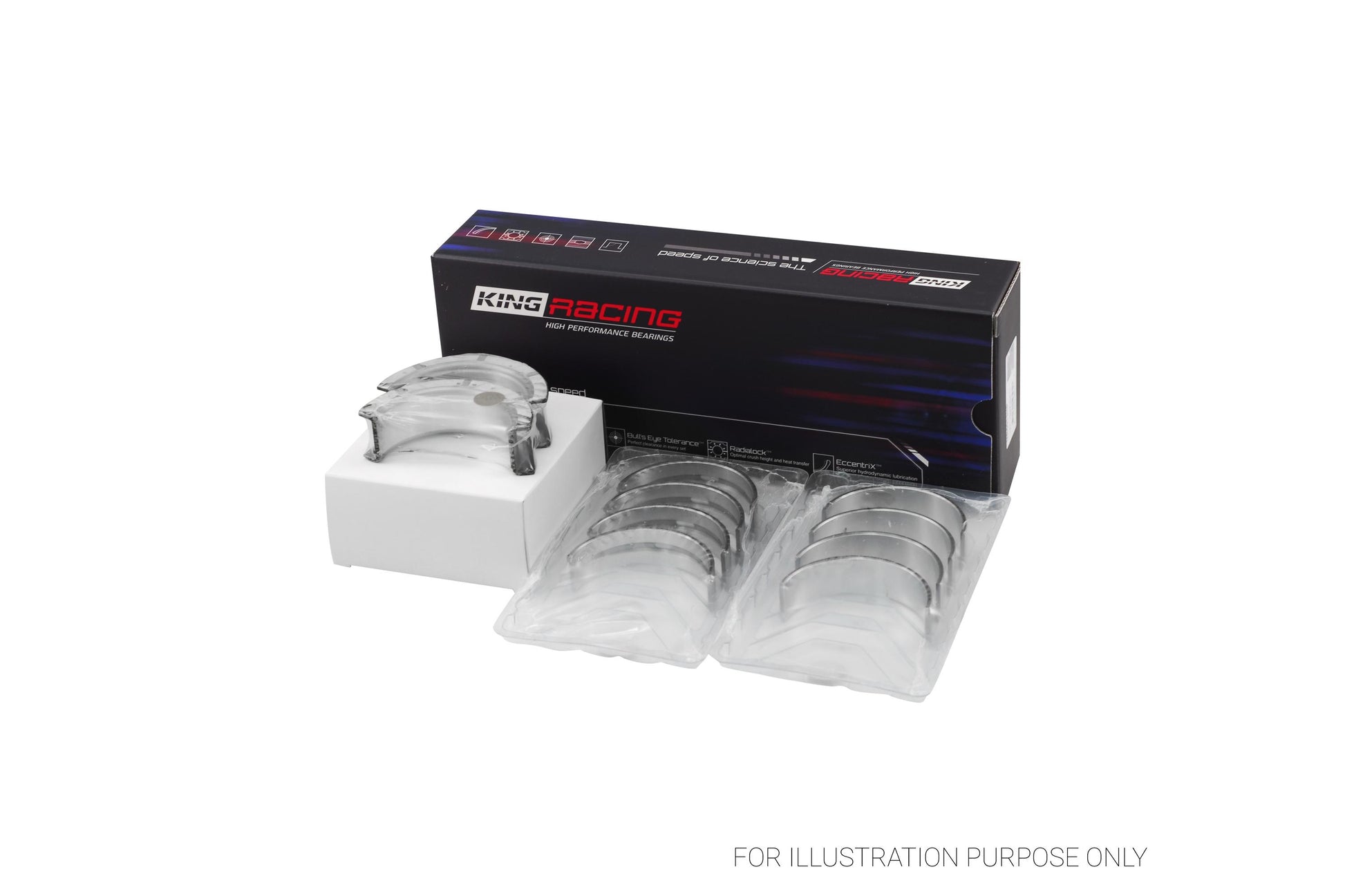 King G.M.C. (MARK III) 5.7L Racing Bi-metal Main Bearing Set MB5013HP-STD - Fits Chevrolet, GMC, Holden