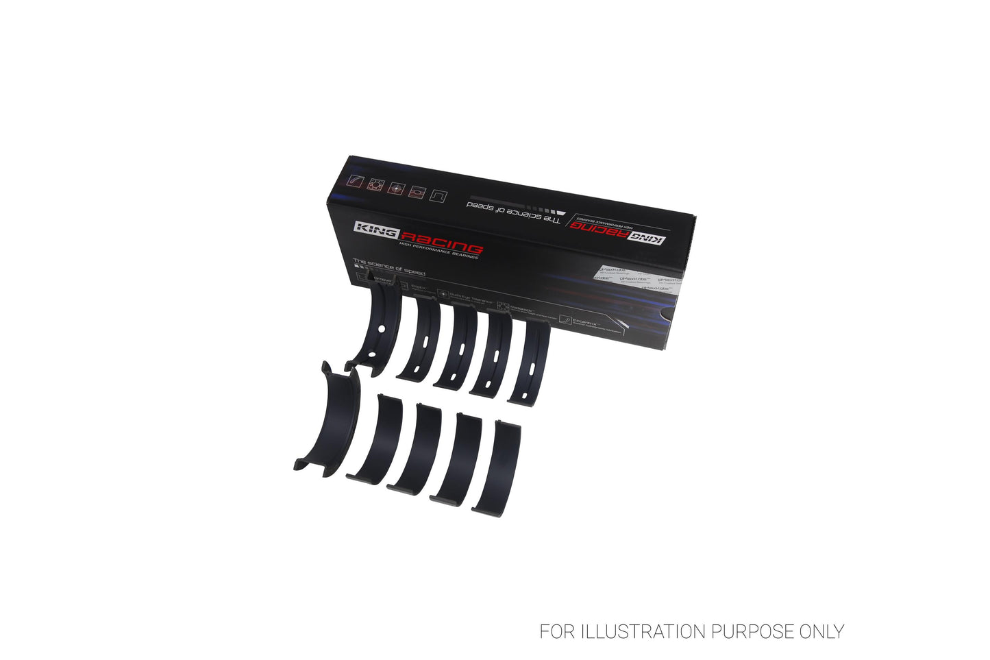 King Chevrolet LS Gen III IV / GM Vortec - Coated Tri-Metal Racing Main Bearings Set MB5013XPC-STD - Fits Chevrolet, GMC, Holden