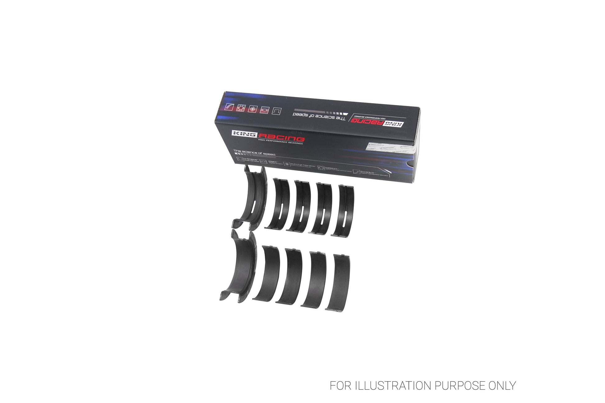 King Ford V8 351CI 5.8L 16V Main Bearing Set MB5503XP STDX - Fits Ford, Mercury, DeTomaso