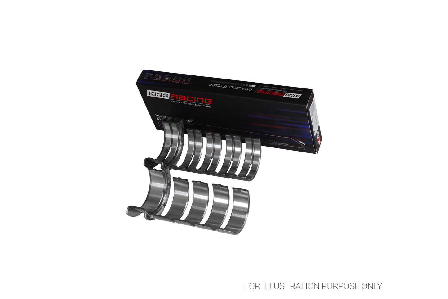 King Ford 260CI 289CI 302 5.0L WINDSOR Racing Bi-metal Main Bearing Set MB 529HP STDX - Fits Ford, Mercury, Lincoln